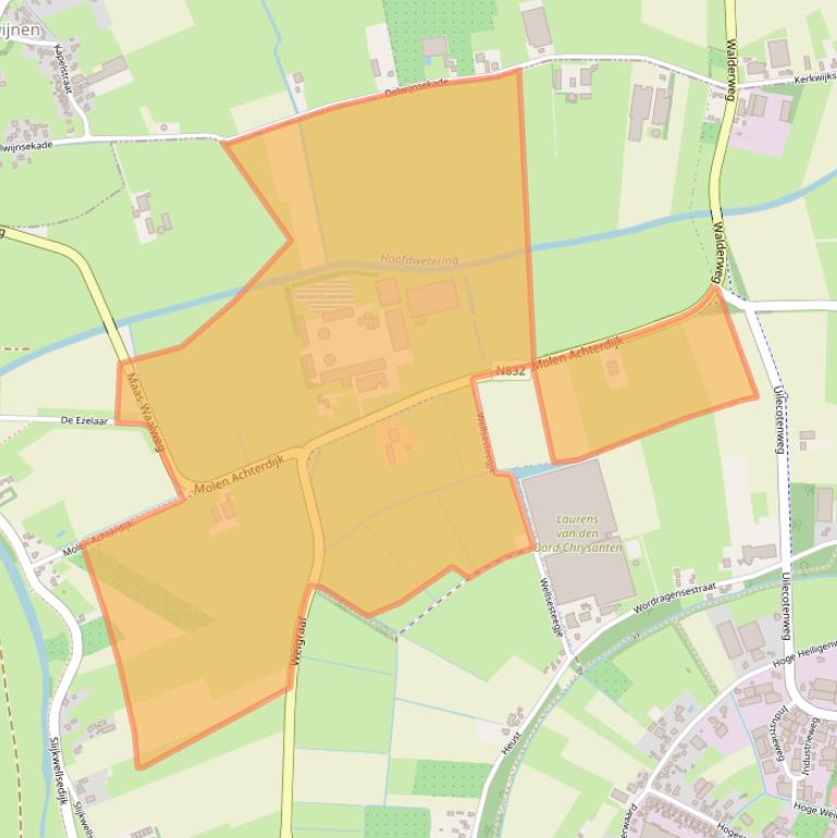 Kaart van postcodegebied 5325KL.