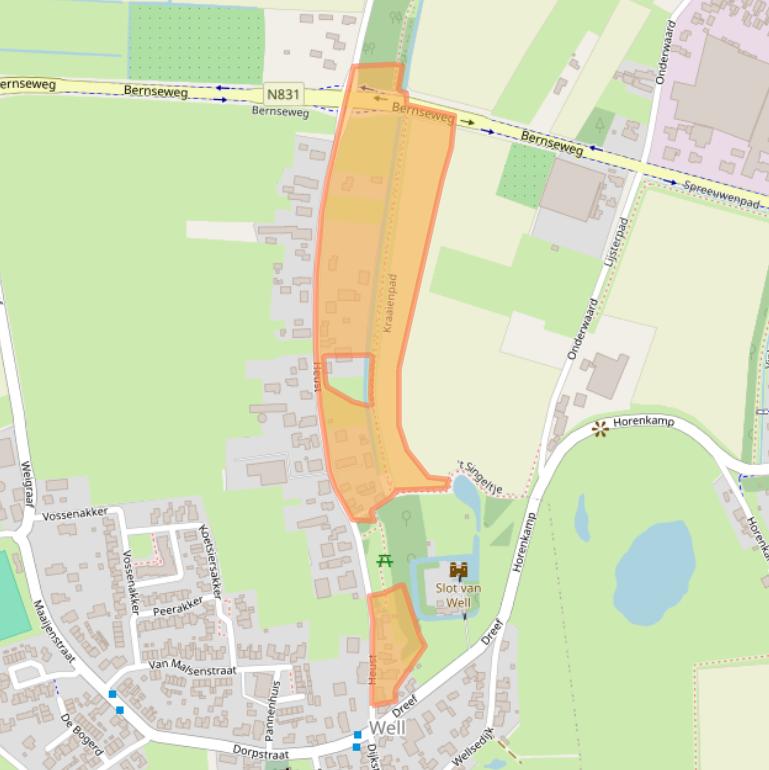 Kaart van postcodegebied 5325XC.