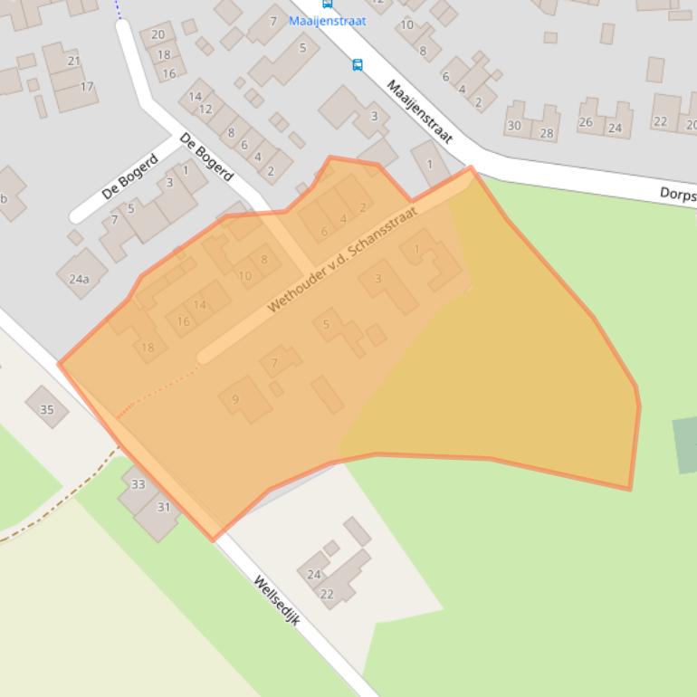 Kaart van postcodegebied 5325XK.