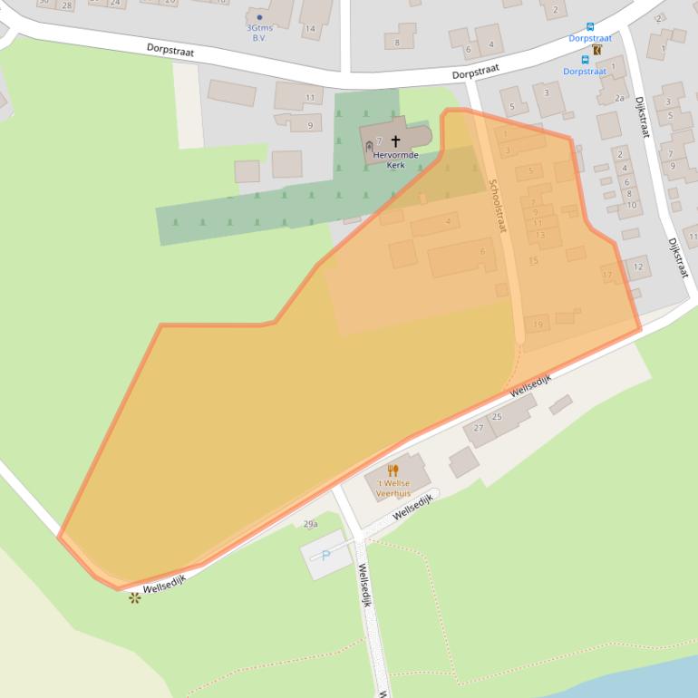 Kaart van postcodegebied 5325XL.