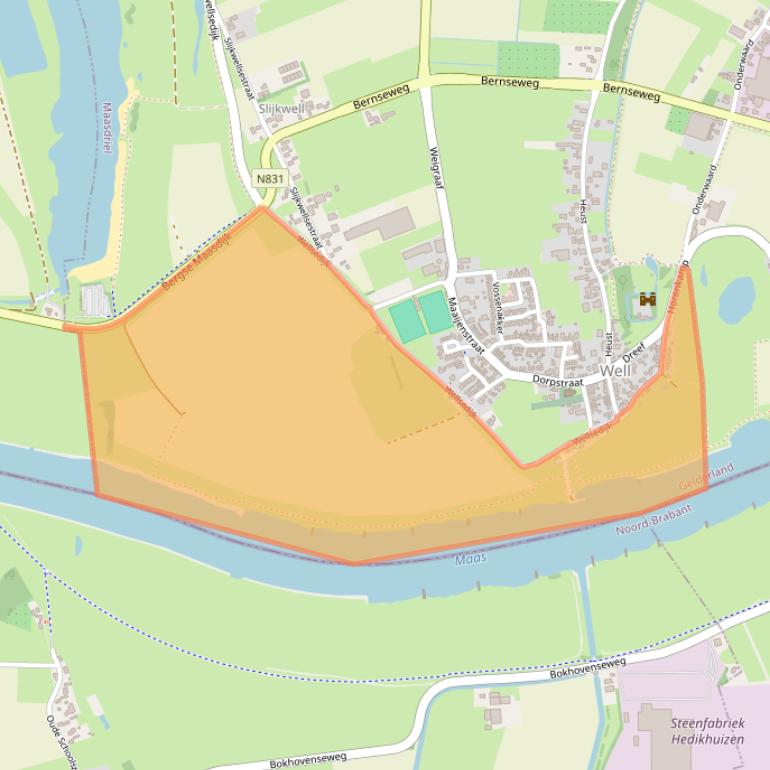 Kaart van postcodegebied 5325XN.