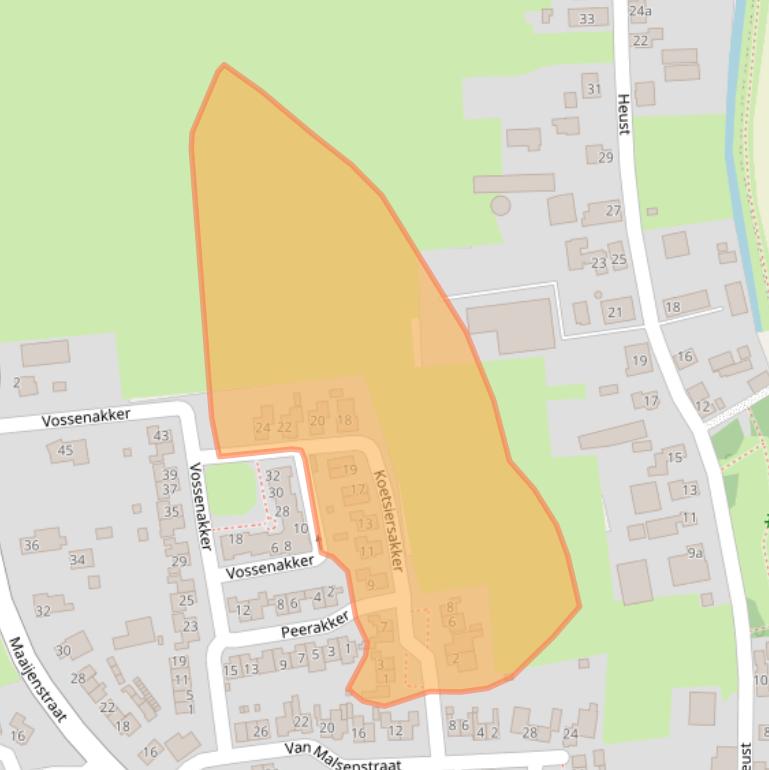 Kaart van postcodegebied 5325XR.