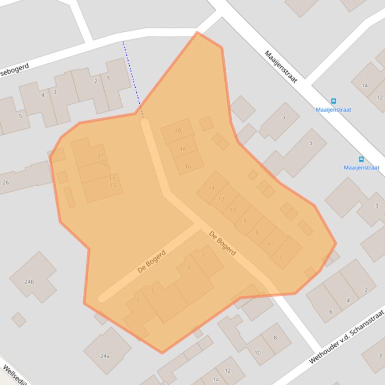 Kaart van postcodegebied 5325XS.