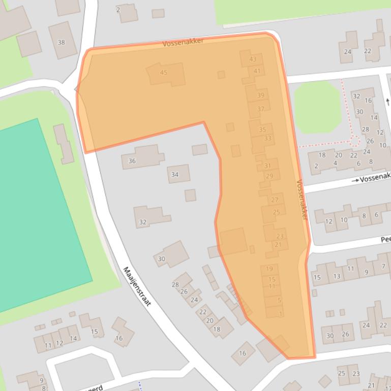 Kaart van postcodegebied 5325XW.