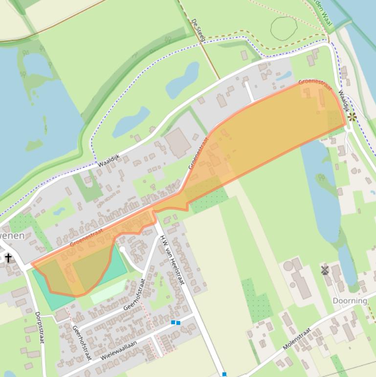 Kaart van postcodegebied 5327AD.