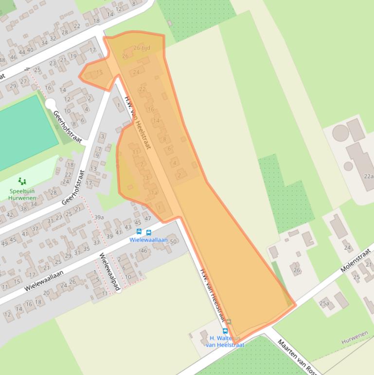 Kaart van postcodegebied 5327AH.