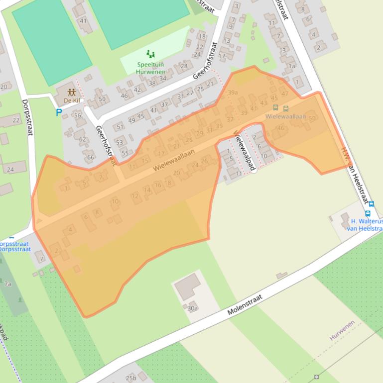 Kaart van postcodegebied 5327AN.