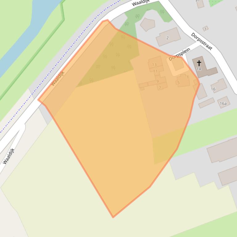 Kaart van postcodegebied 5327AP.