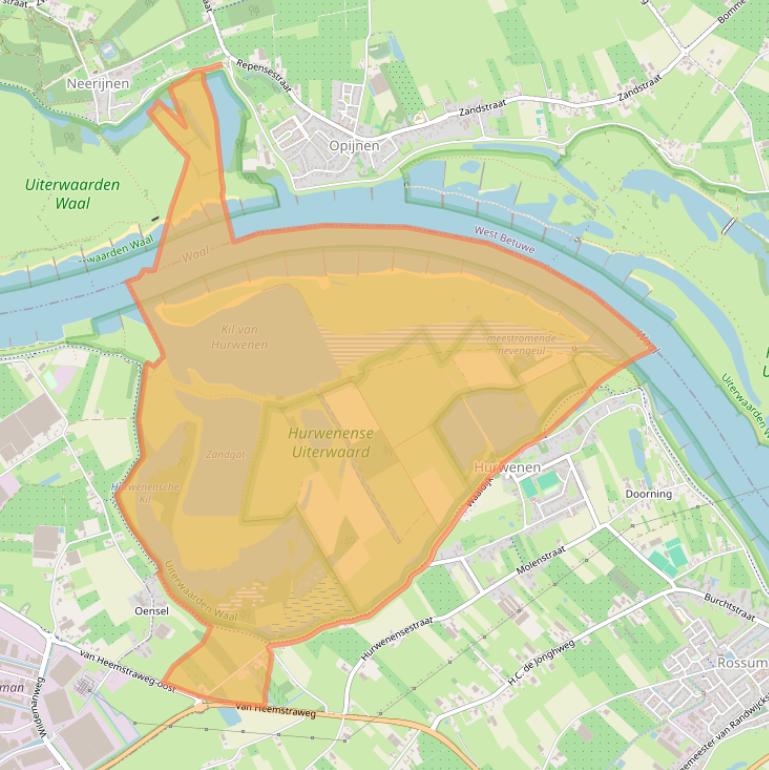 Kaart van postcodegebied 5327KR.