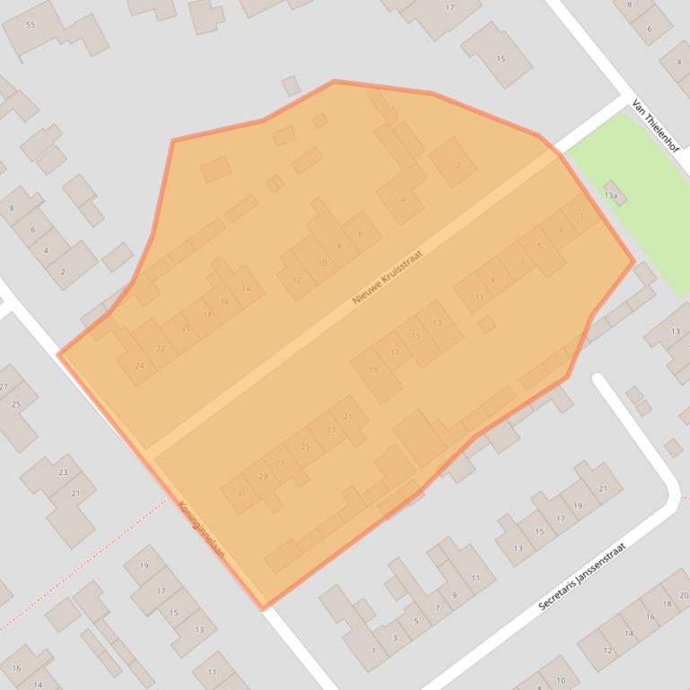 Kaart van postcodegebied 5328AE.