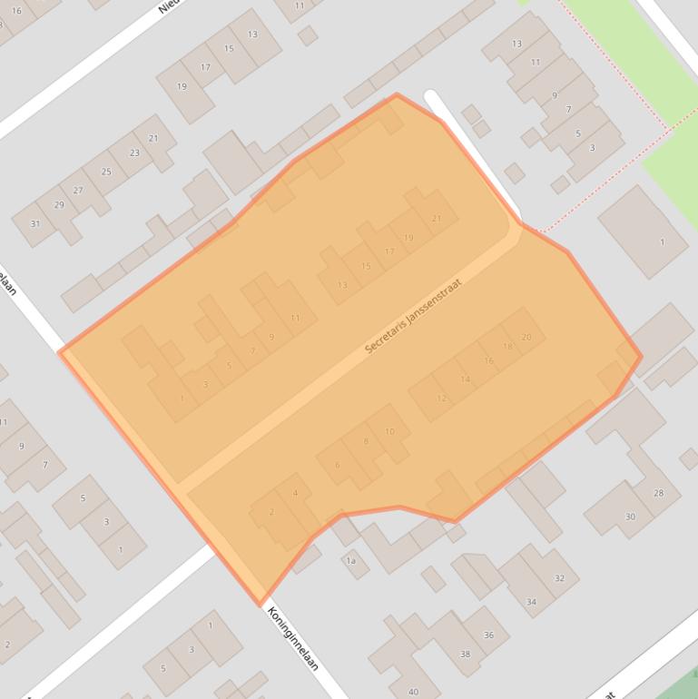 Kaart van postcodegebied 5328AJ.