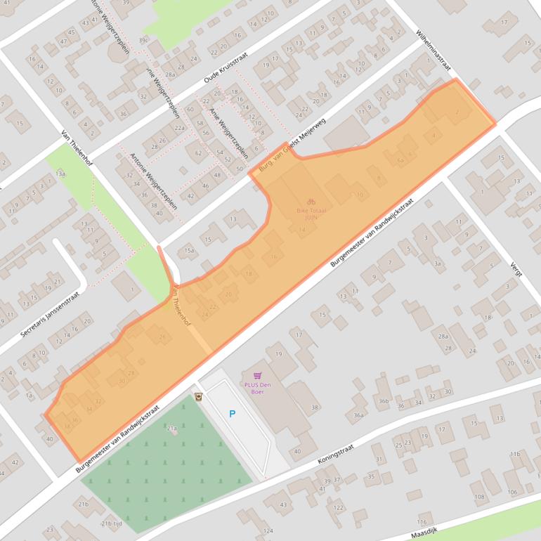 Kaart van postcodegebied 5328AT.