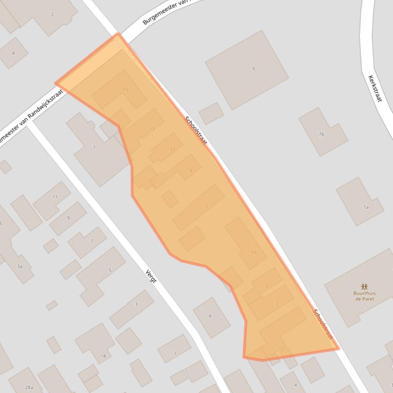 Kaart van postcodegebied 5328BA.