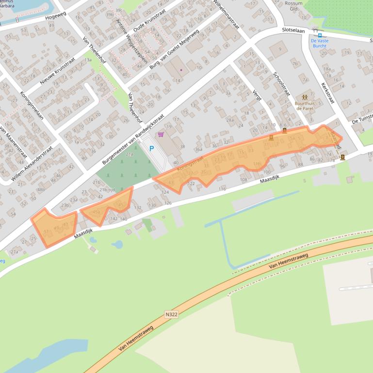 Kaart van postcodegebied 5328BC.