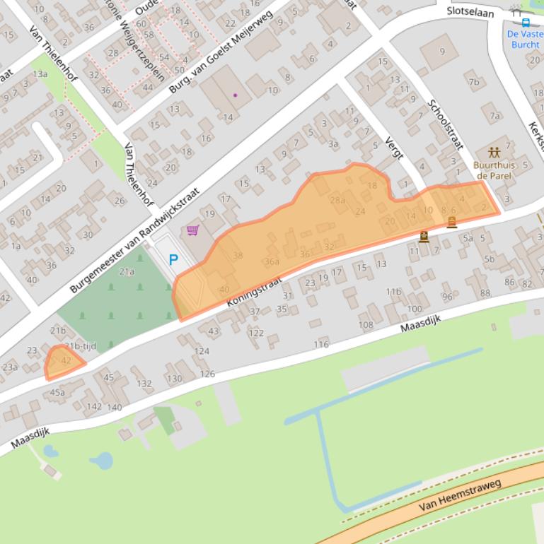 Kaart van postcodegebied 5328BD.