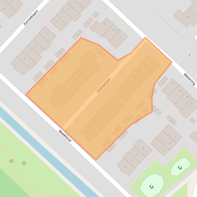 Kaart van postcodegebied 5328BT.