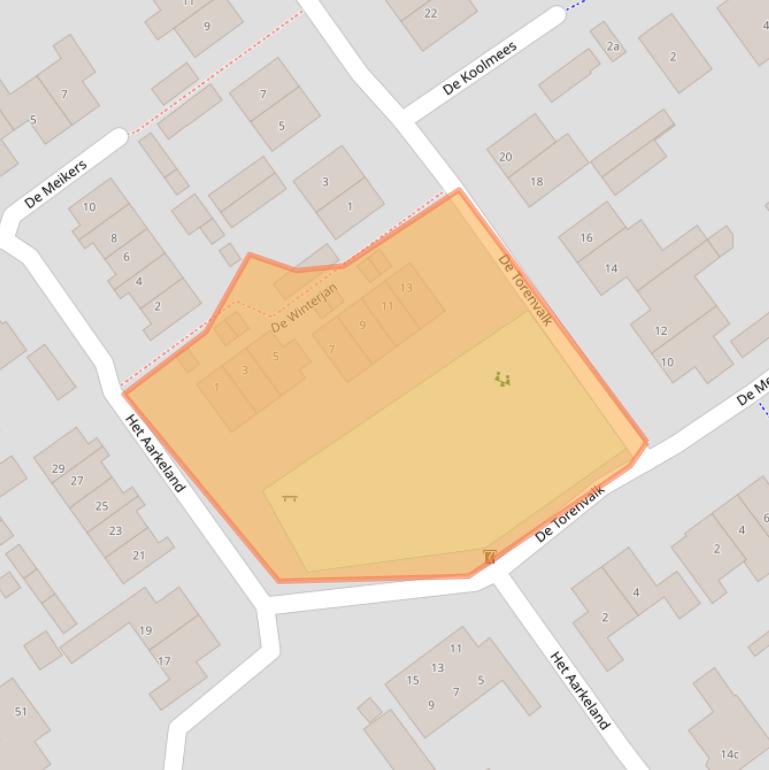 Kaart van postcodegebied 5328GH.