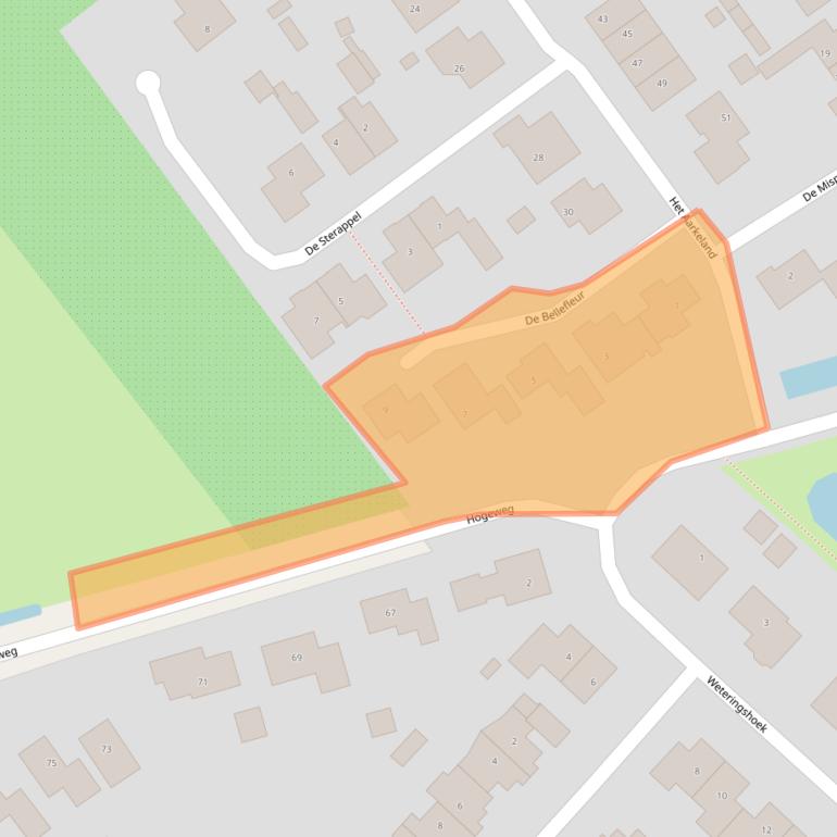 Kaart van postcodegebied 5328GK.