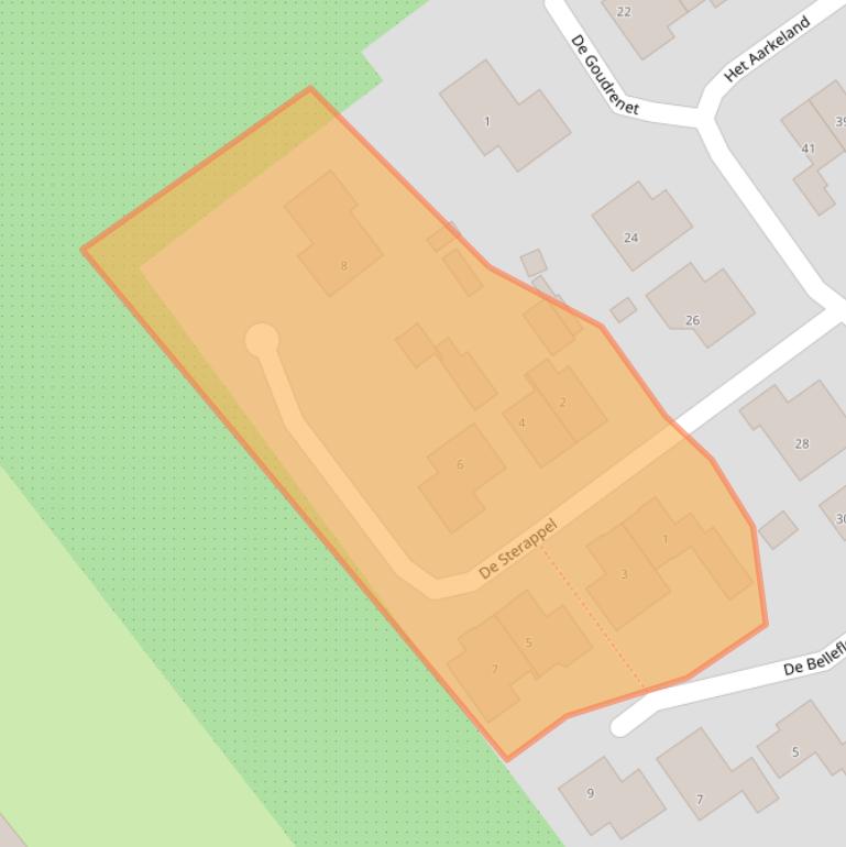 Kaart van postcodegebied 5328GL.