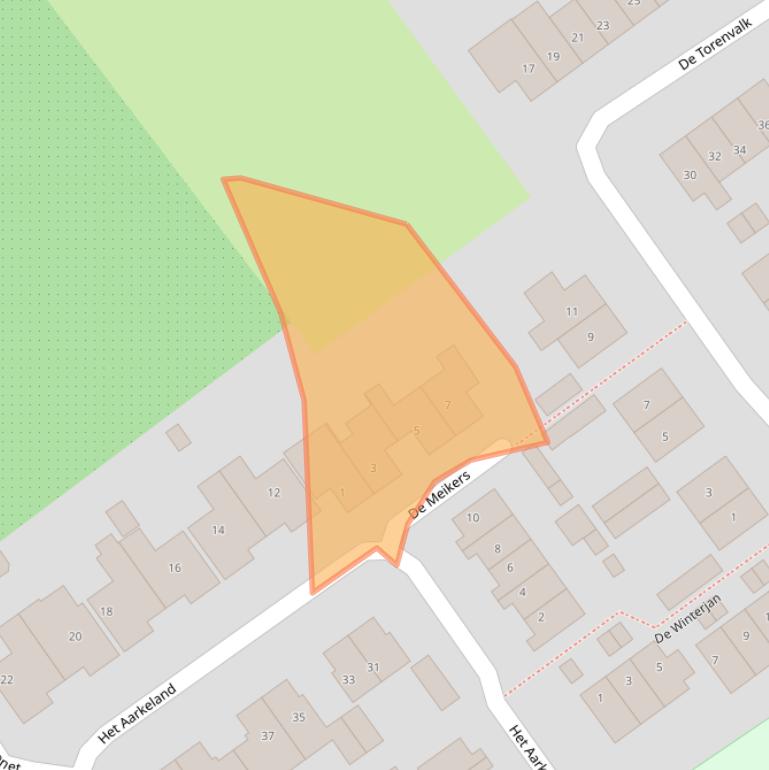 Kaart van postcodegebied 5328GN.