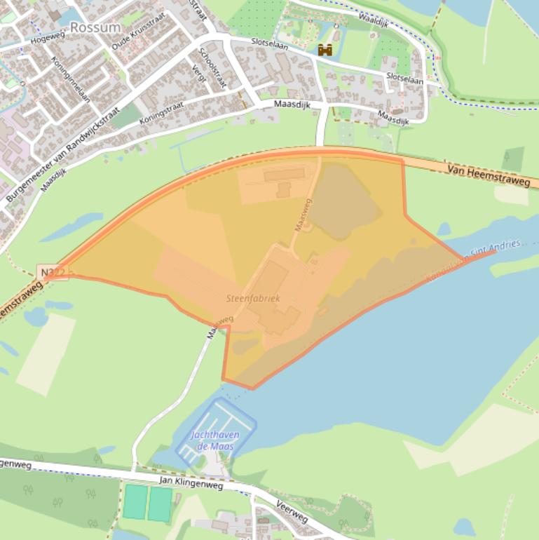 Kaart van postcodegebied 5328JH.