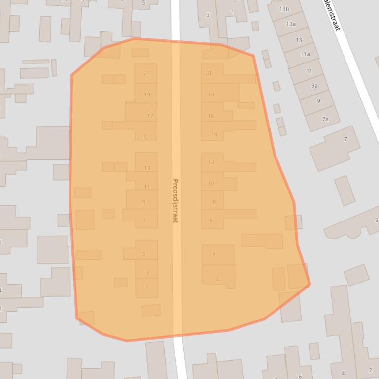 Kaart van postcodegebied 5331AS.