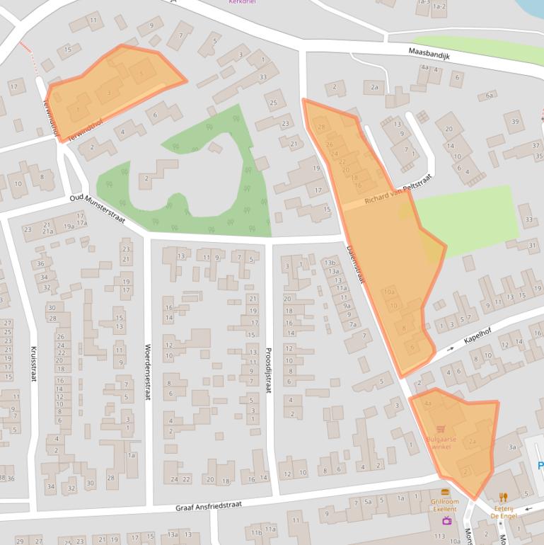 Kaart van postcodegebied 5331AV.