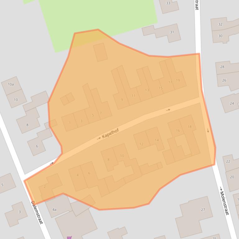 Kaart van postcodegebied 5331AW.