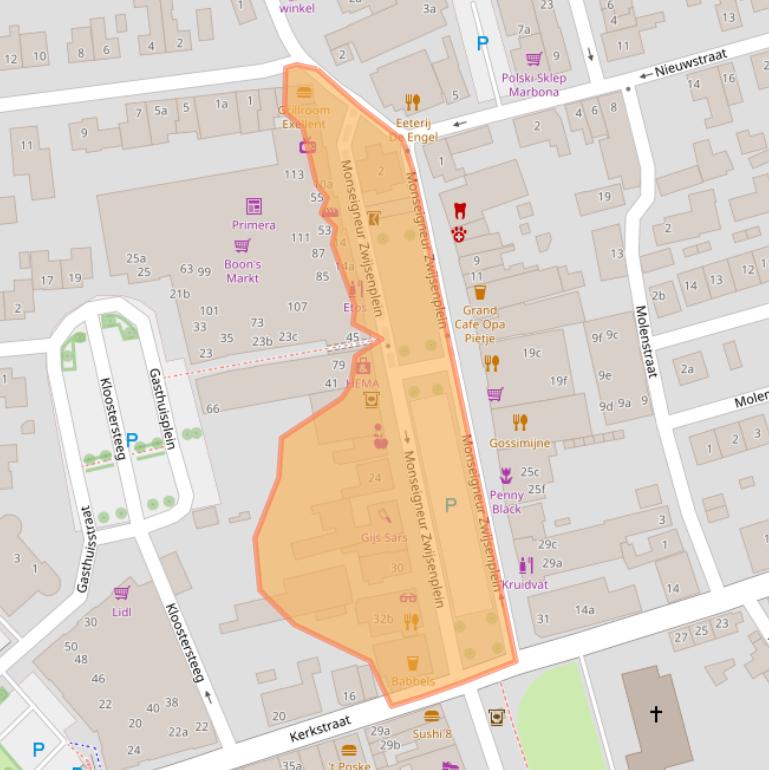 Kaart van postcodegebied 5331BG.