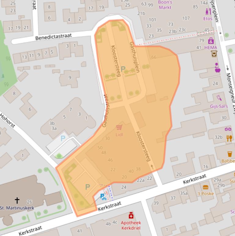 Kaart van postcodegebied 5331BL.