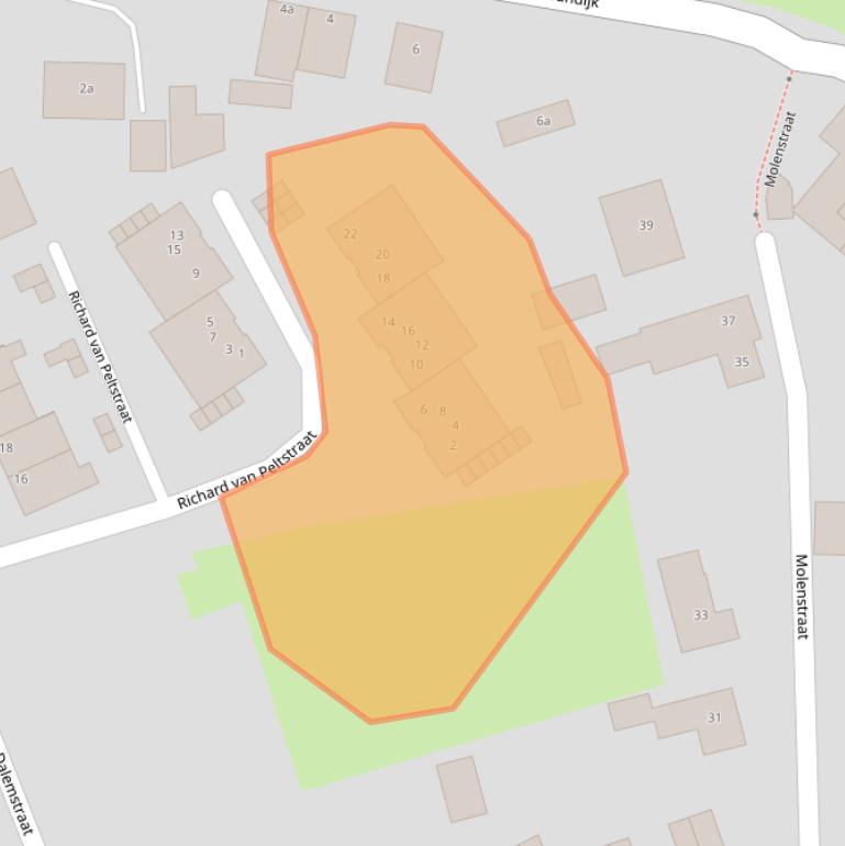 Kaart van postcodegebied 5331BP.