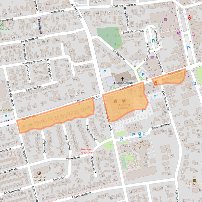 Kaart van postcodegebied 5331CB.