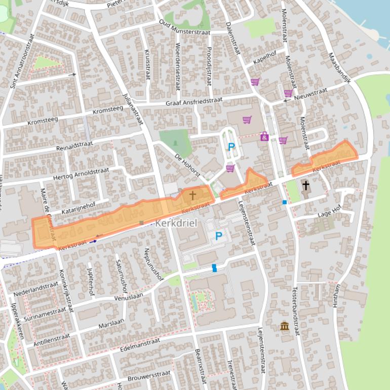 Kaart van postcodegebied 5331CE.