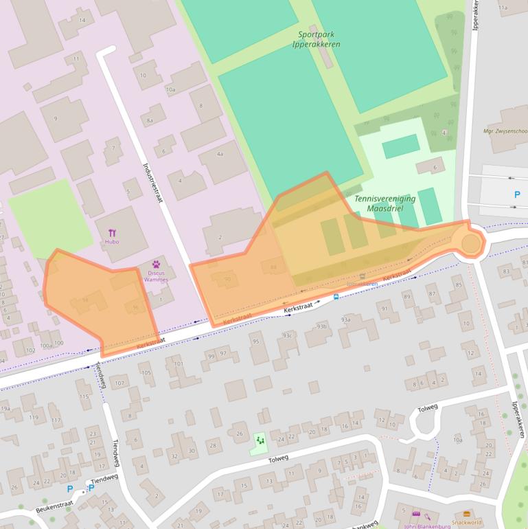 Kaart van postcodegebied 5331CG.