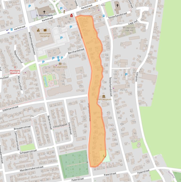 Kaart van postcodegebied 5331CS.