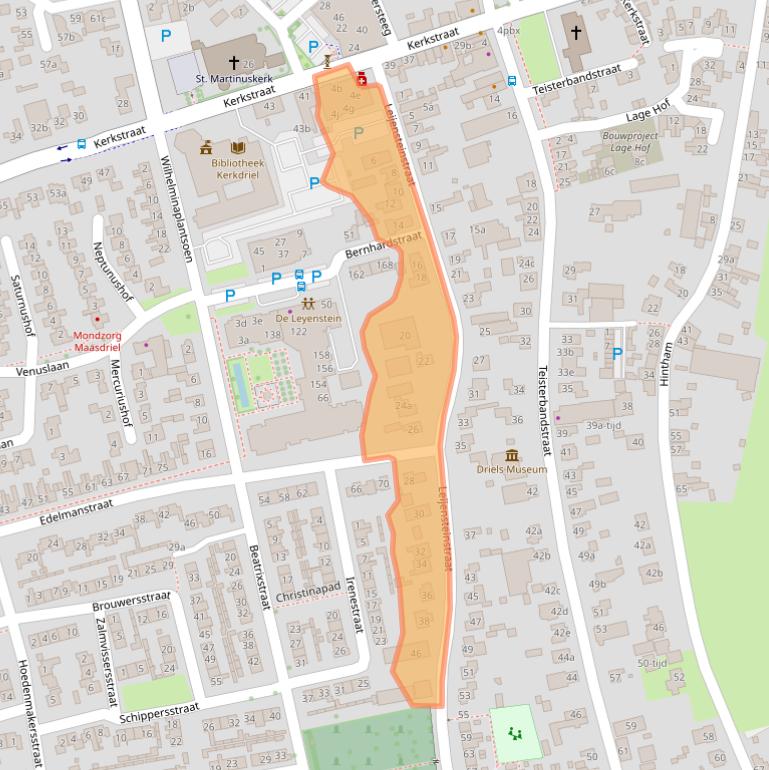 Kaart van postcodegebied 5331CT.