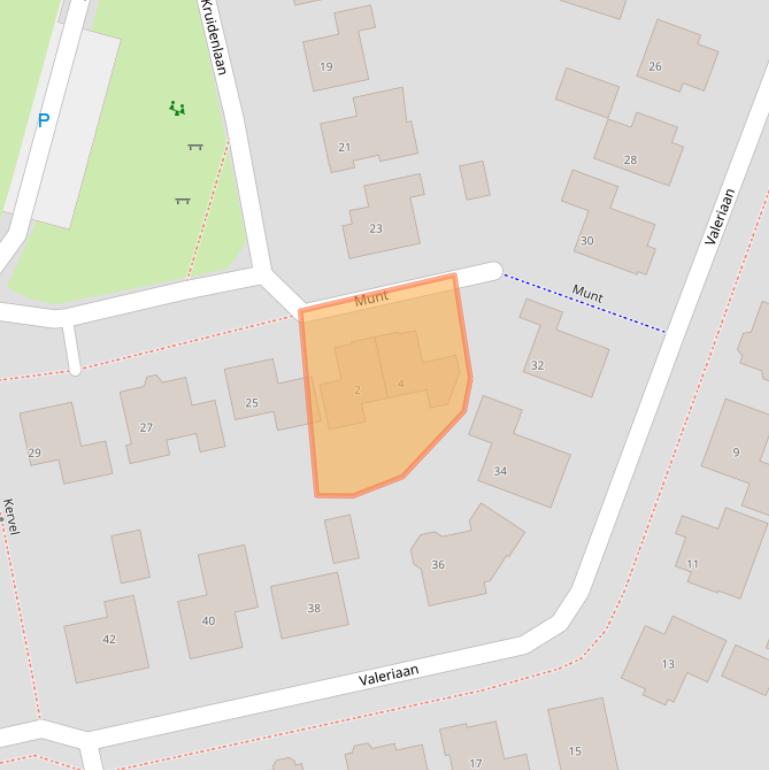 Kaart van postcodegebied 5331DC.