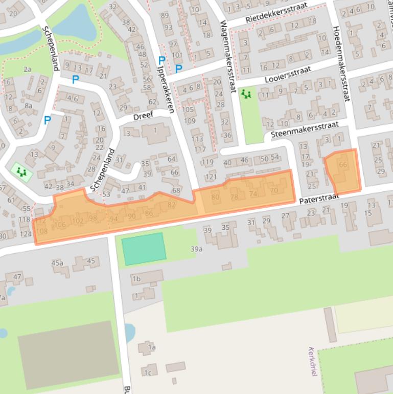 Kaart van postcodegebied 5331EE.