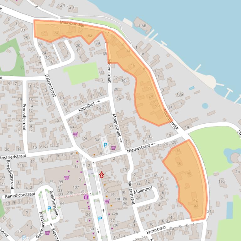 Kaart van postcodegebied 5331KD.