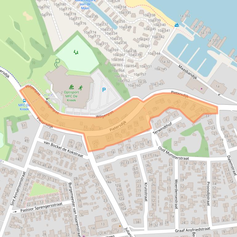 Kaart van postcodegebied 5331KE.