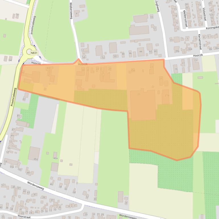 Kaart van postcodegebied 5331KJ.