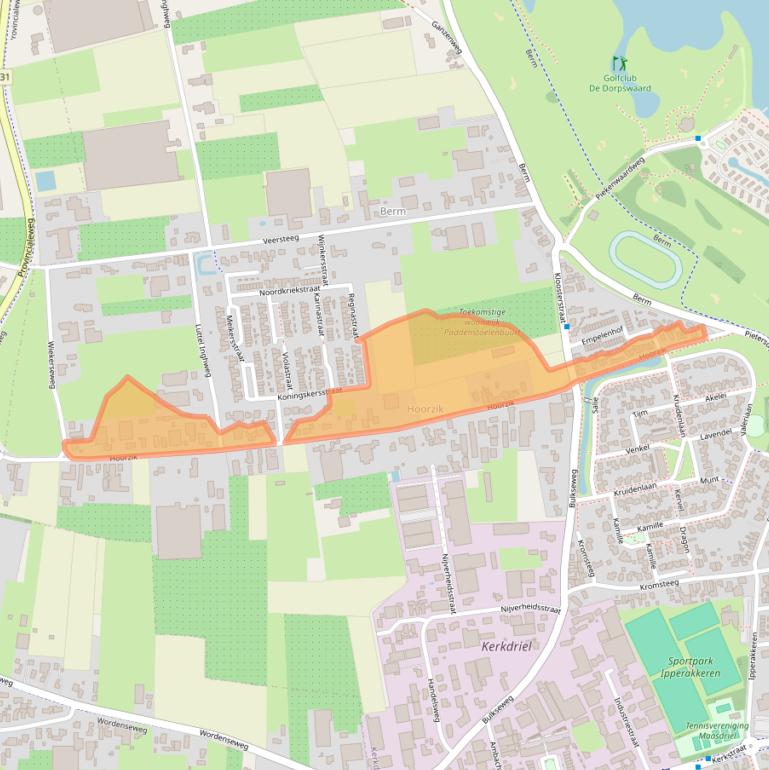 Kaart van postcodegebied 5331KK.