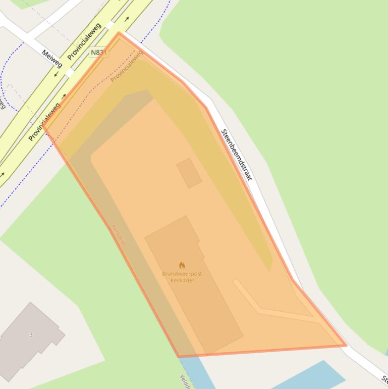 Kaart van postcodegebied 5331KN.