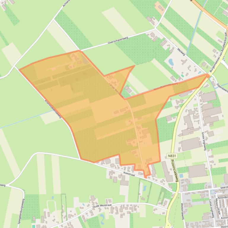 Kaart van postcodegebied 5331LH.