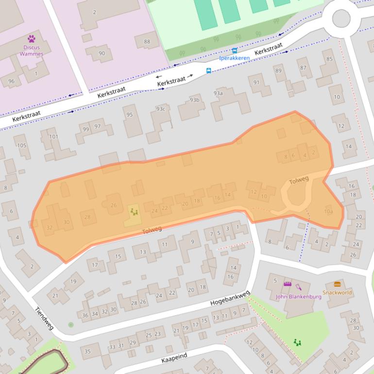 Kaart van postcodegebied 5331RB.
