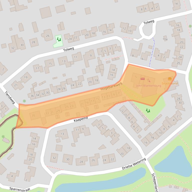 Kaart van postcodegebied 5331RD.