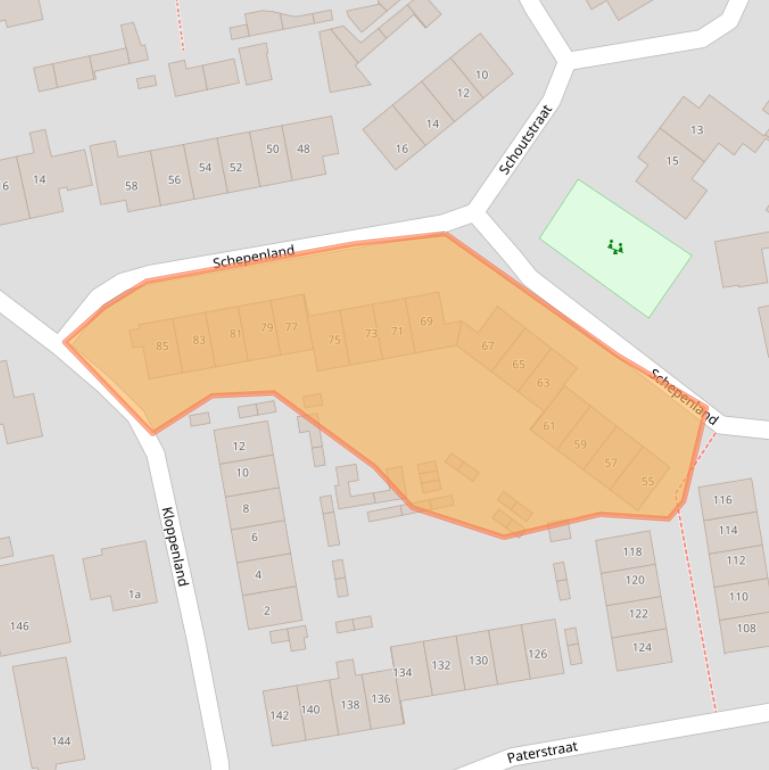 Kaart van postcodegebied 5331RR.