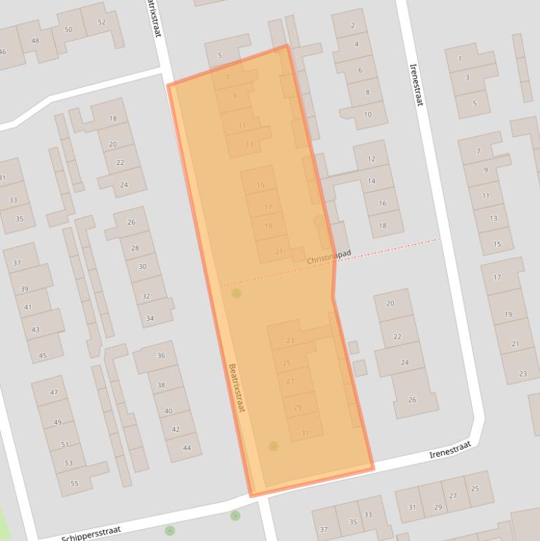 Kaart van postcodegebied 5331TD.