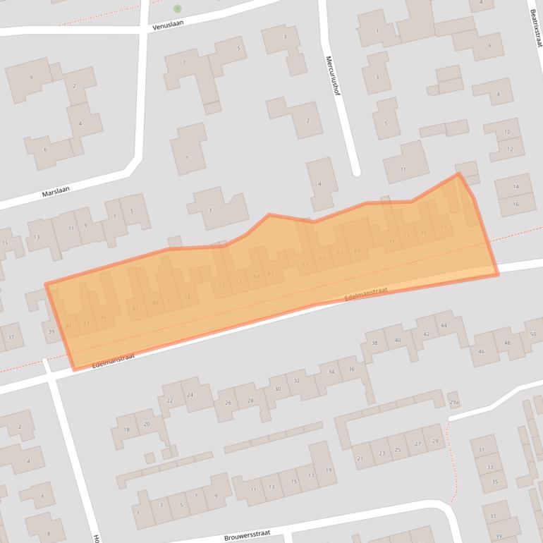 Kaart van postcodegebied 5331TJ.