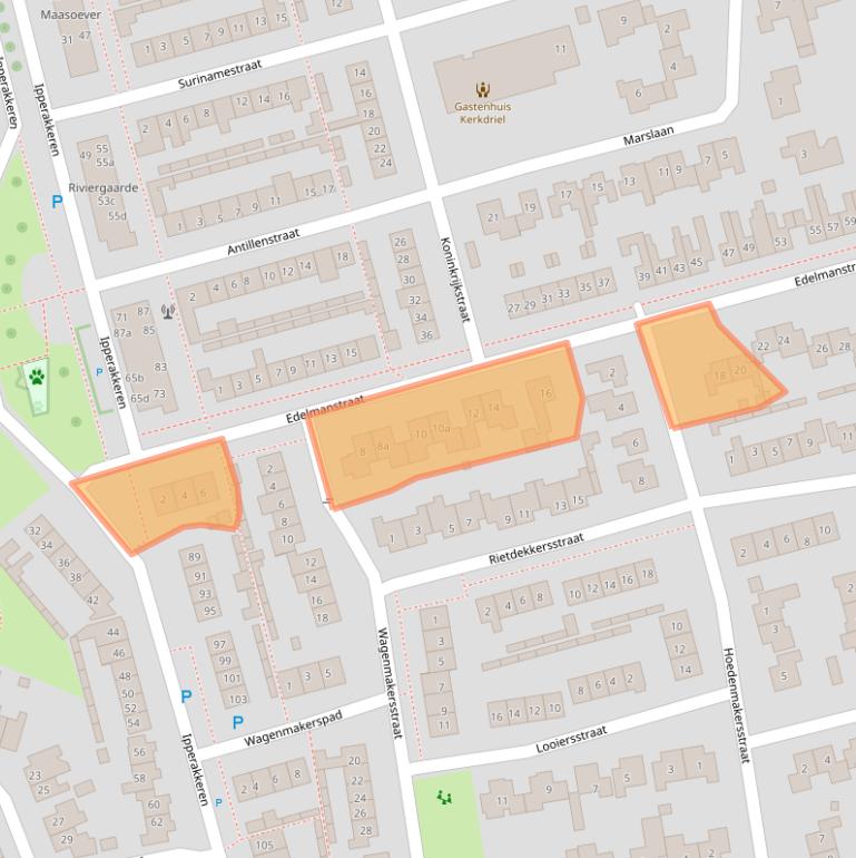 Kaart van postcodegebied 5331TK.